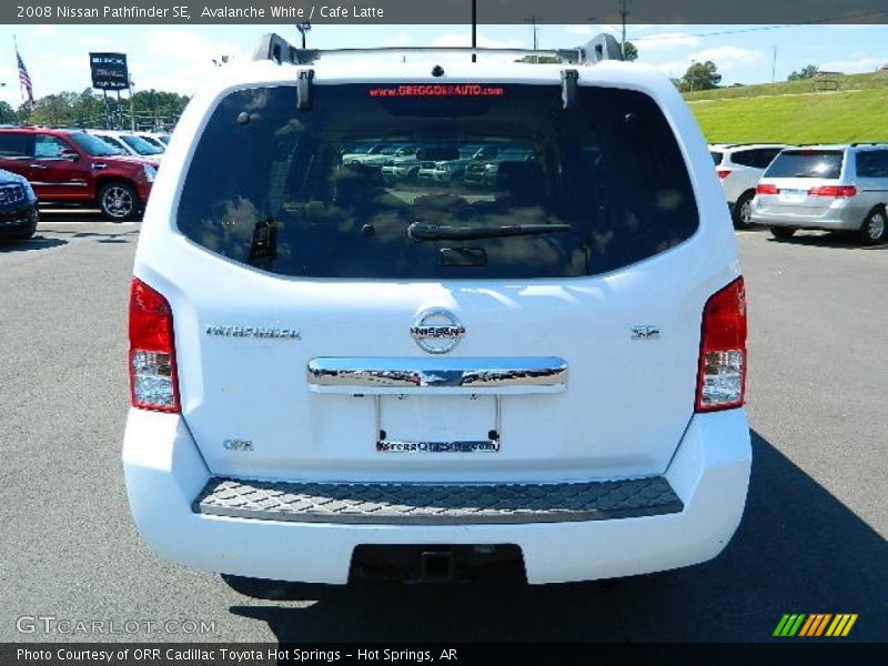 Avalanche White / Cafe Latte 2008 Nissan Pathfinder SE