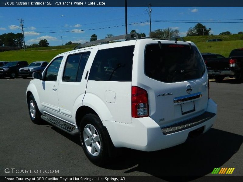 Avalanche White / Cafe Latte 2008 Nissan Pathfinder SE