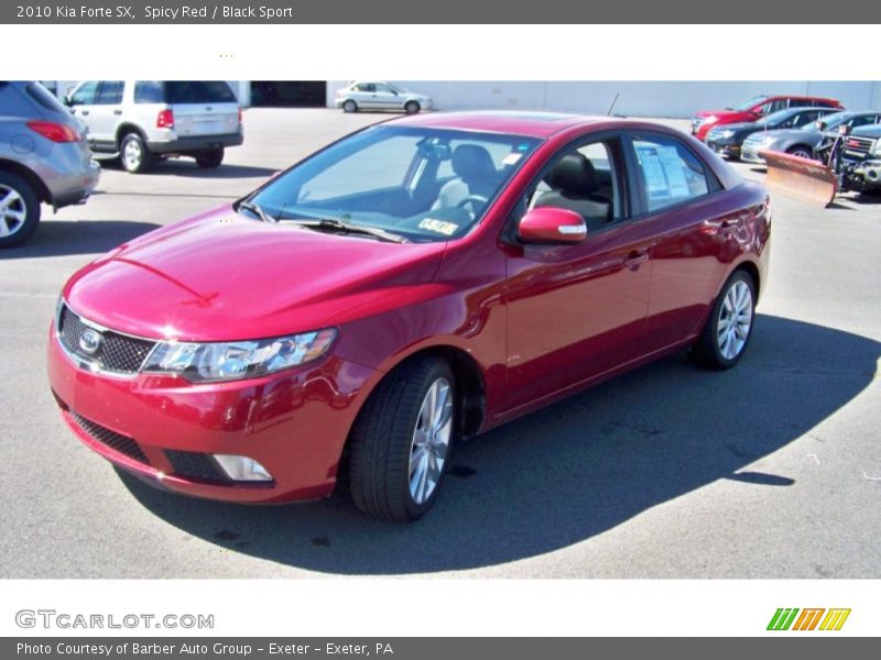 Spicy Red / Black Sport 2010 Kia Forte SX