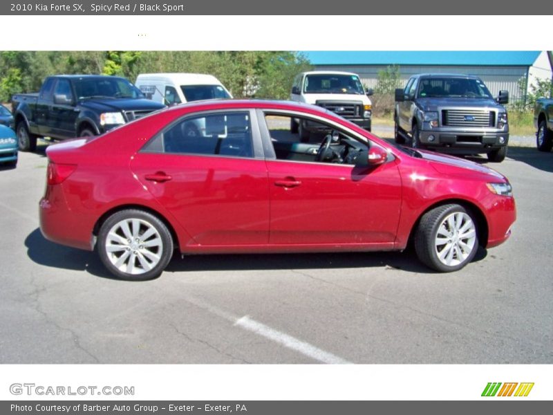 Spicy Red / Black Sport 2010 Kia Forte SX