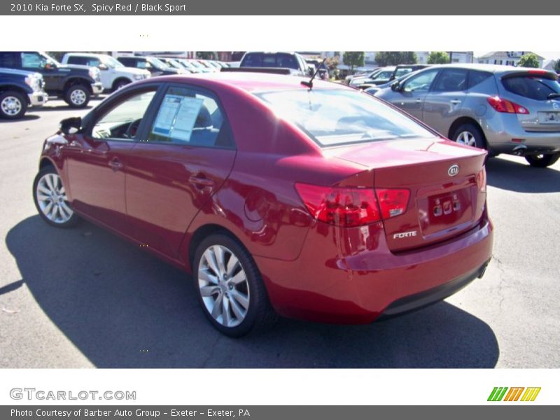 Spicy Red / Black Sport 2010 Kia Forte SX