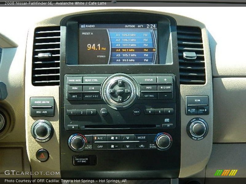Avalanche White / Cafe Latte 2008 Nissan Pathfinder SE