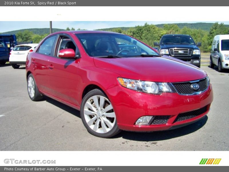 Spicy Red / Black Sport 2010 Kia Forte SX