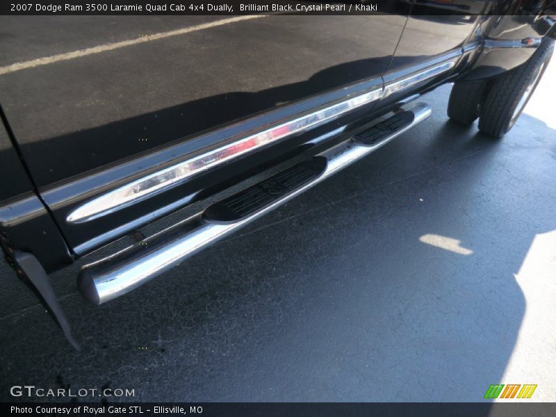 Brilliant Black Crystal Pearl / Khaki 2007 Dodge Ram 3500 Laramie Quad Cab 4x4 Dually