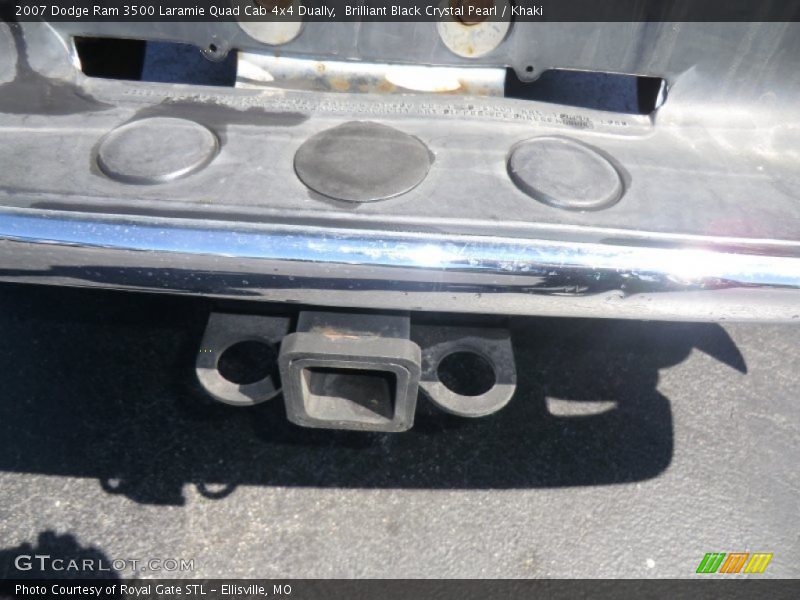 Brilliant Black Crystal Pearl / Khaki 2007 Dodge Ram 3500 Laramie Quad Cab 4x4 Dually