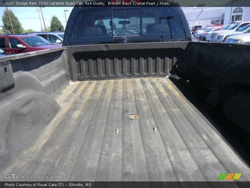 Brilliant Black Crystal Pearl / Khaki 2007 Dodge Ram 3500 Laramie Quad Cab 4x4 Dually