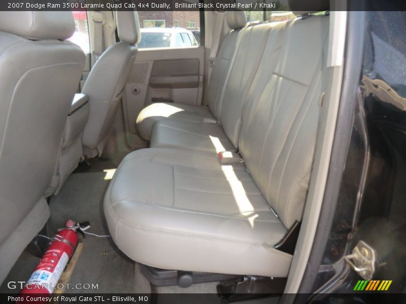 Brilliant Black Crystal Pearl / Khaki 2007 Dodge Ram 3500 Laramie Quad Cab 4x4 Dually