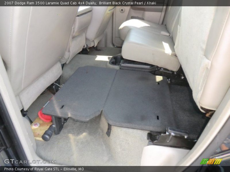 Brilliant Black Crystal Pearl / Khaki 2007 Dodge Ram 3500 Laramie Quad Cab 4x4 Dually