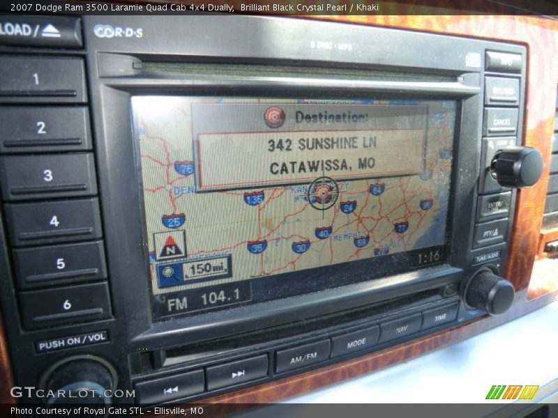 Brilliant Black Crystal Pearl / Khaki 2007 Dodge Ram 3500 Laramie Quad Cab 4x4 Dually