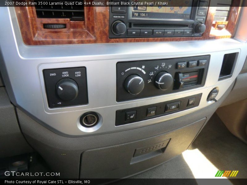 Brilliant Black Crystal Pearl / Khaki 2007 Dodge Ram 3500 Laramie Quad Cab 4x4 Dually