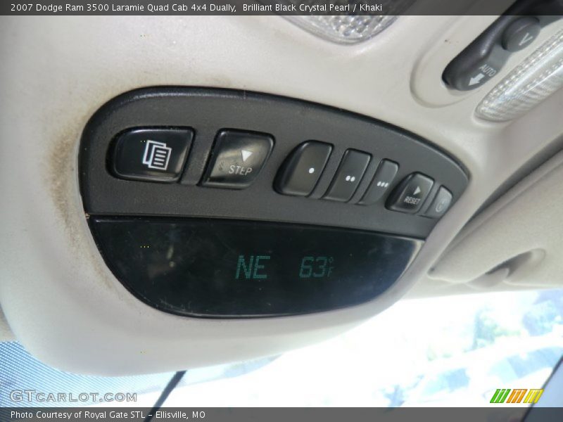 Brilliant Black Crystal Pearl / Khaki 2007 Dodge Ram 3500 Laramie Quad Cab 4x4 Dually