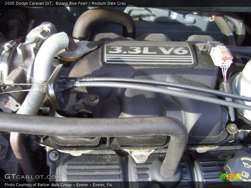 Butane Blue Pearl / Medium Slate Gray 2005 Dodge Caravan SXT