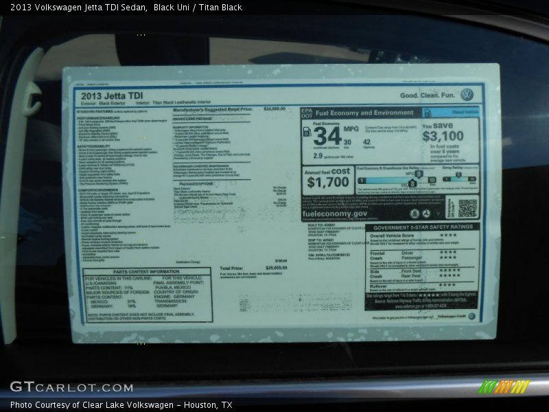 Black Uni / Titan Black 2013 Volkswagen Jetta TDI Sedan