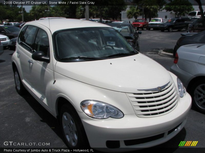 Stone White / Pastel Slate Gray 2008 Chrysler PT Cruiser LX