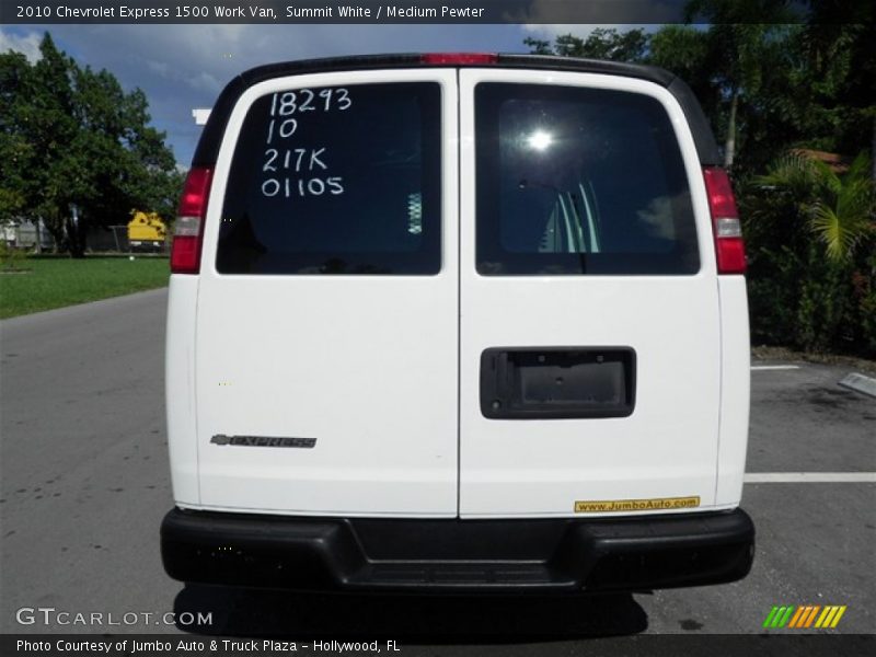 Summit White / Medium Pewter 2010 Chevrolet Express 1500 Work Van