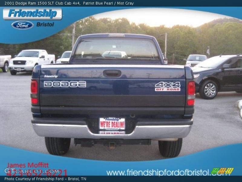 Patriot Blue Pearl / Mist Gray 2001 Dodge Ram 1500 SLT Club Cab 4x4