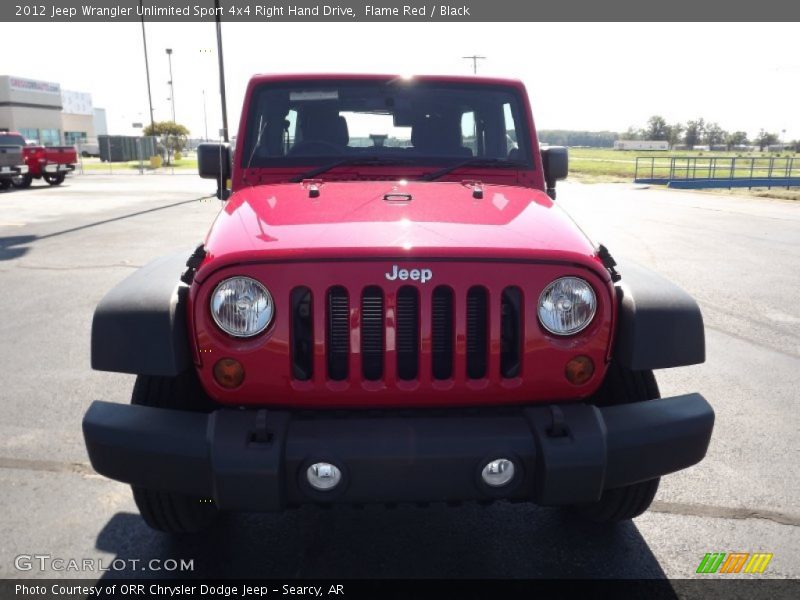 Flame Red / Black 2012 Jeep Wrangler Unlimited Sport 4x4 Right Hand Drive