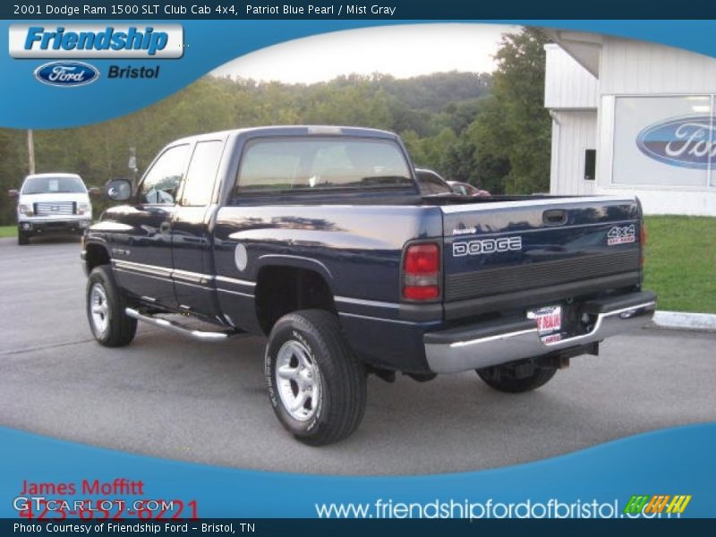 Patriot Blue Pearl / Mist Gray 2001 Dodge Ram 1500 SLT Club Cab 4x4