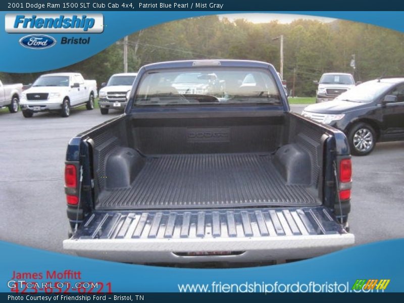 Patriot Blue Pearl / Mist Gray 2001 Dodge Ram 1500 SLT Club Cab 4x4