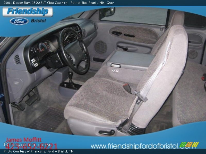 Patriot Blue Pearl / Mist Gray 2001 Dodge Ram 1500 SLT Club Cab 4x4