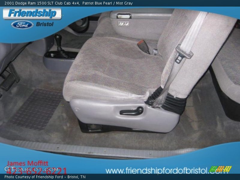 Patriot Blue Pearl / Mist Gray 2001 Dodge Ram 1500 SLT Club Cab 4x4