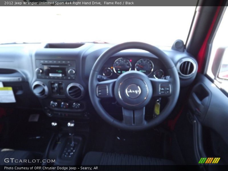 Flame Red / Black 2012 Jeep Wrangler Unlimited Sport 4x4 Right Hand Drive