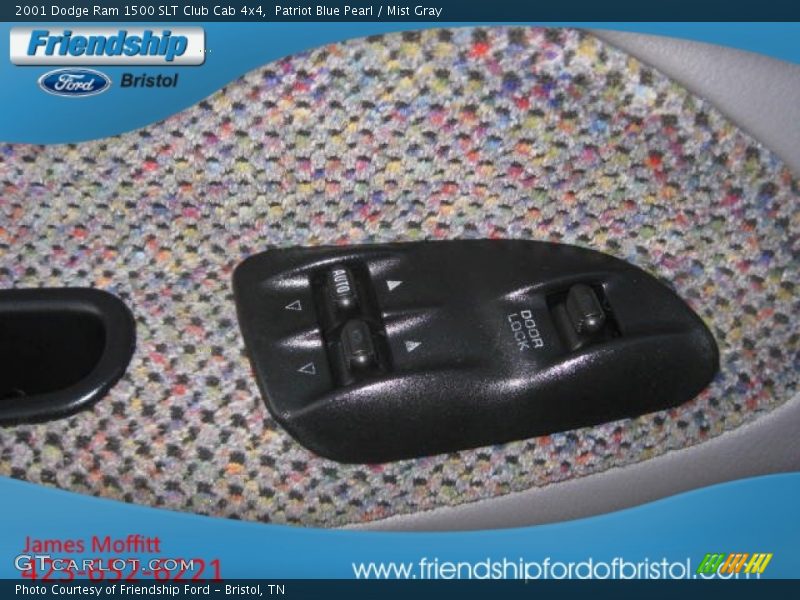 Patriot Blue Pearl / Mist Gray 2001 Dodge Ram 1500 SLT Club Cab 4x4