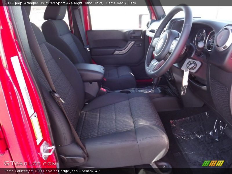 Flame Red / Black 2012 Jeep Wrangler Unlimited Sport 4x4 Right Hand Drive
