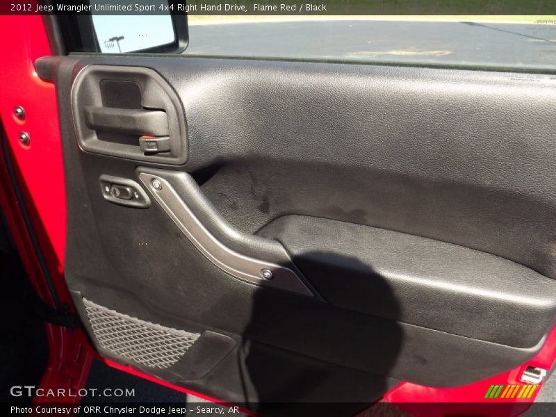 Flame Red / Black 2012 Jeep Wrangler Unlimited Sport 4x4 Right Hand Drive