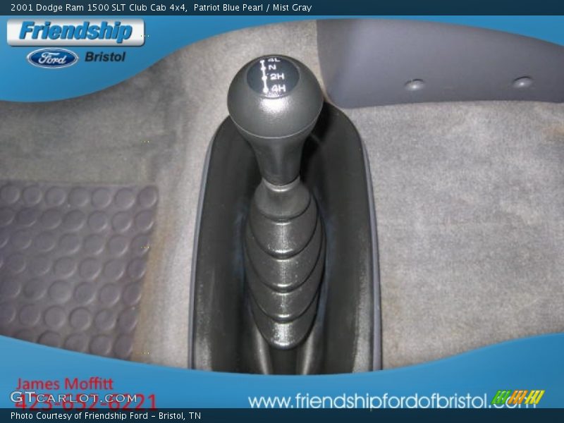 Patriot Blue Pearl / Mist Gray 2001 Dodge Ram 1500 SLT Club Cab 4x4