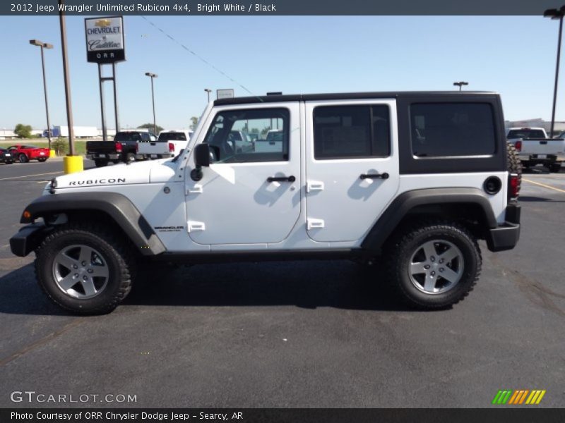 Bright White / Black 2012 Jeep Wrangler Unlimited Rubicon 4x4