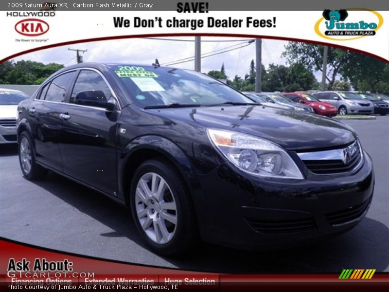 Carbon Flash Metallic / Gray 2009 Saturn Aura XR