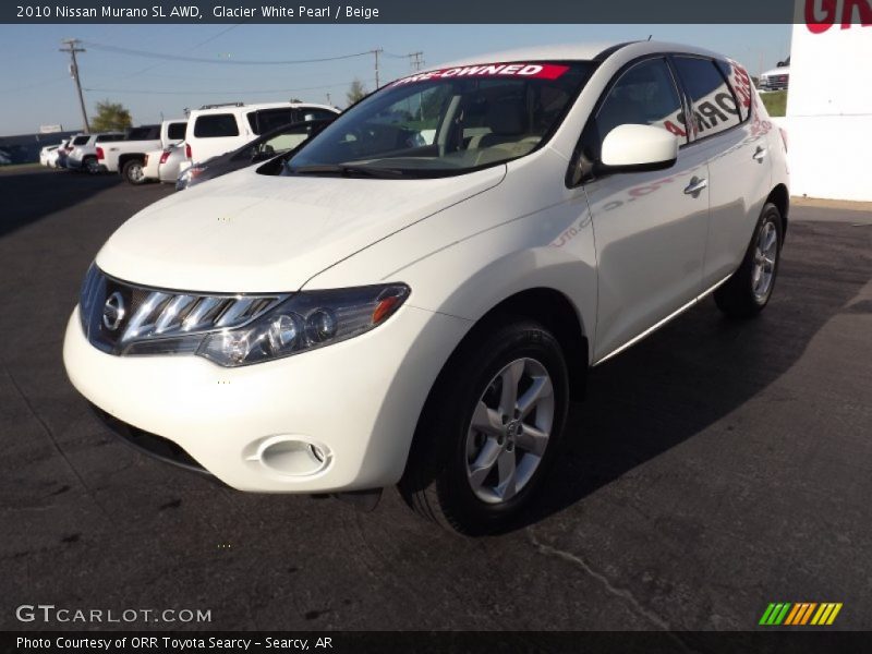 Glacier White Pearl / Beige 2010 Nissan Murano SL AWD