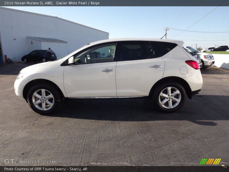 Glacier White Pearl / Beige 2010 Nissan Murano SL AWD
