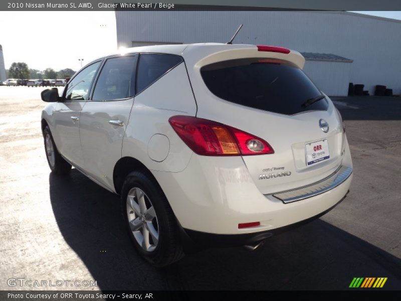 Glacier White Pearl / Beige 2010 Nissan Murano SL AWD