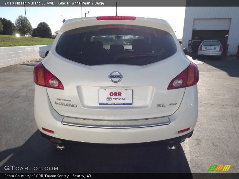 Glacier White Pearl / Beige 2010 Nissan Murano SL AWD