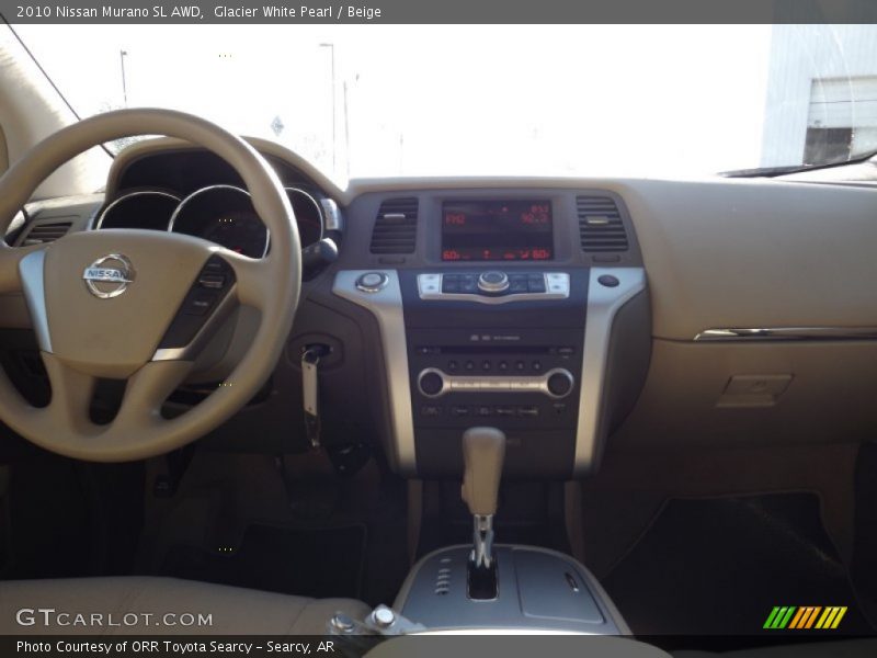 Glacier White Pearl / Beige 2010 Nissan Murano SL AWD