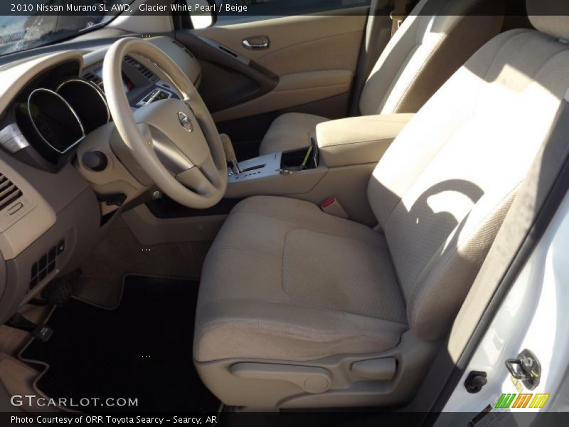 Glacier White Pearl / Beige 2010 Nissan Murano SL AWD