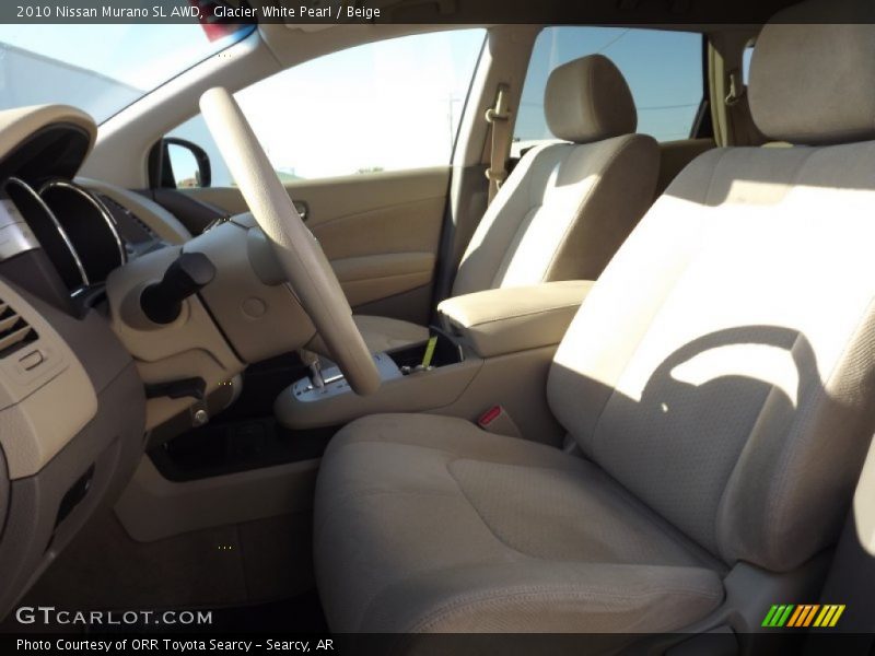 Glacier White Pearl / Beige 2010 Nissan Murano SL AWD
