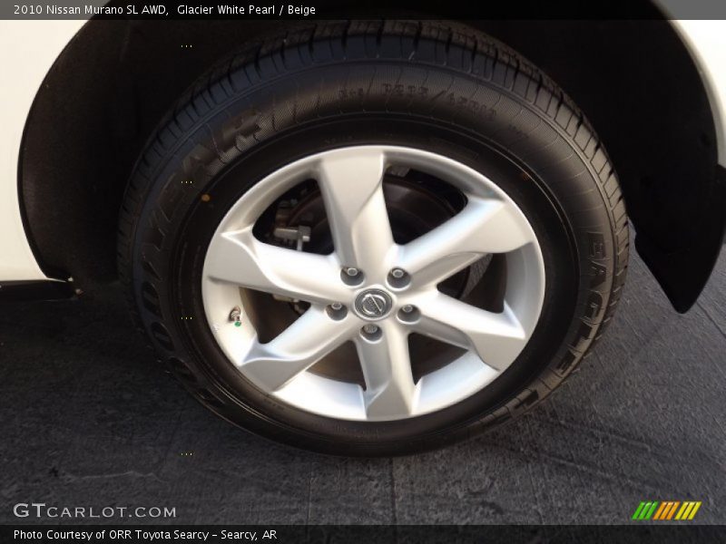 Glacier White Pearl / Beige 2010 Nissan Murano SL AWD