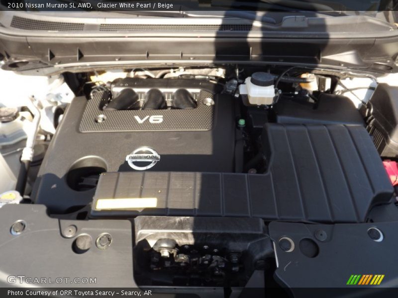 Glacier White Pearl / Beige 2010 Nissan Murano SL AWD