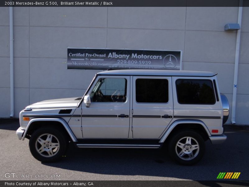 Brilliant Silver Metallic / Black 2003 Mercedes-Benz G 500