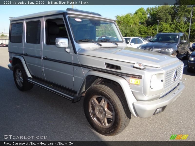 Brilliant Silver Metallic / Black 2003 Mercedes-Benz G 500