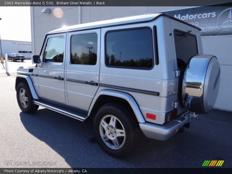 Brilliant Silver Metallic / Black 2003 Mercedes-Benz G 500