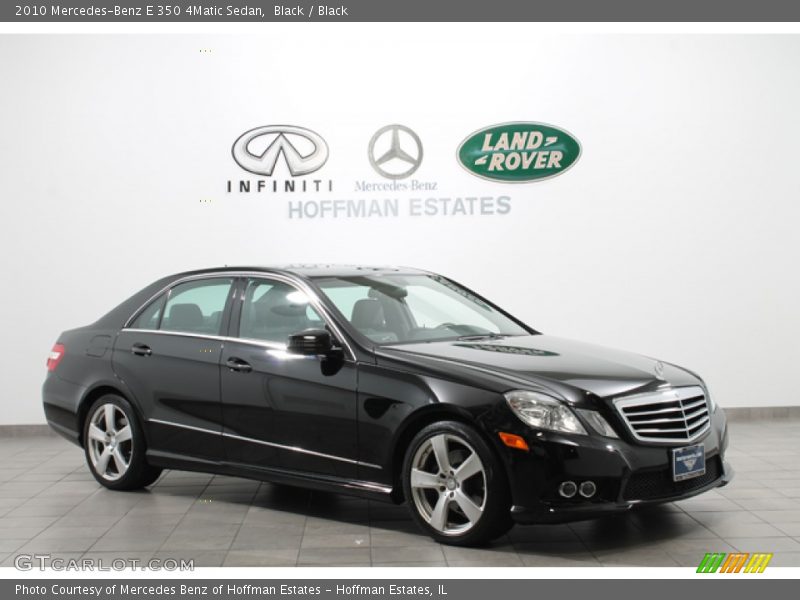 Black / Black 2010 Mercedes-Benz E 350 4Matic Sedan