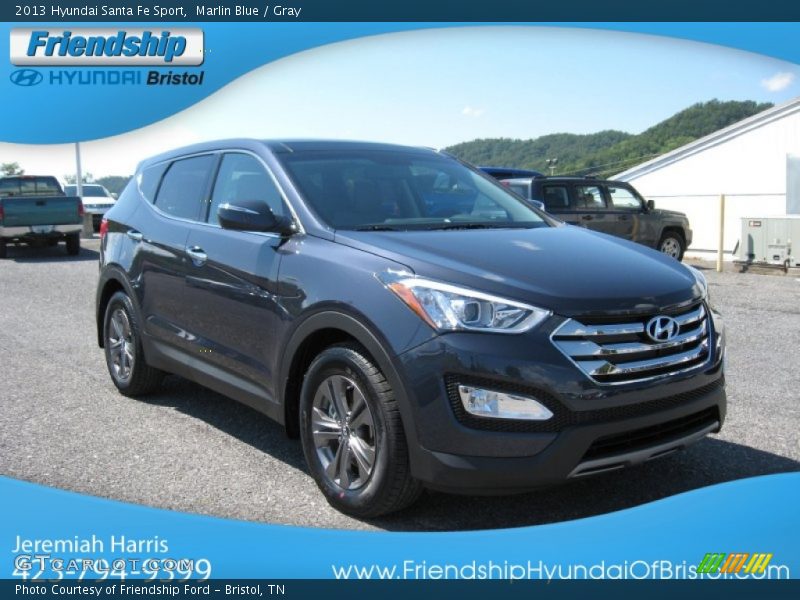 Marlin Blue / Gray 2013 Hyundai Santa Fe Sport