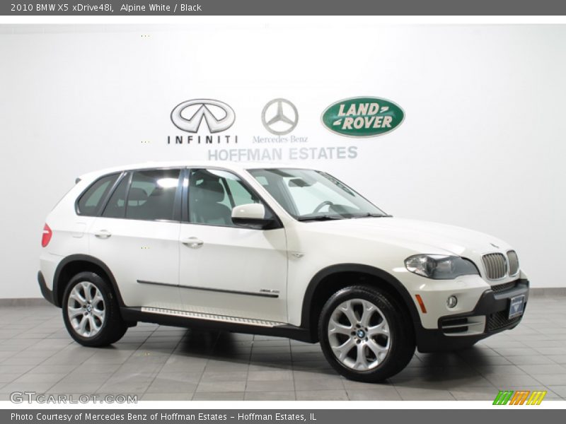 Alpine White / Black 2010 BMW X5 xDrive48i