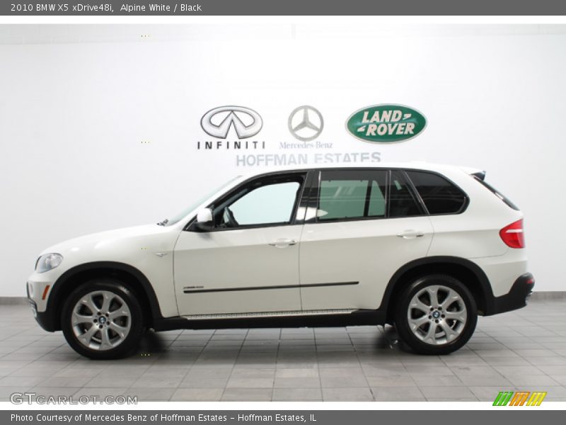 Alpine White / Black 2010 BMW X5 xDrive48i