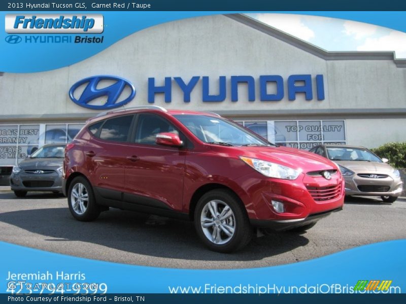 Garnet Red / Taupe 2013 Hyundai Tucson GLS