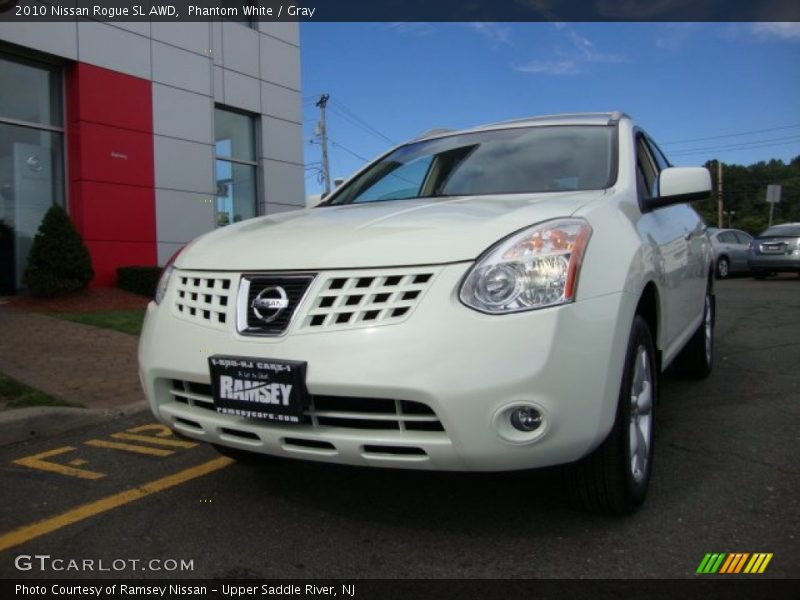 Phantom White / Gray 2010 Nissan Rogue SL AWD